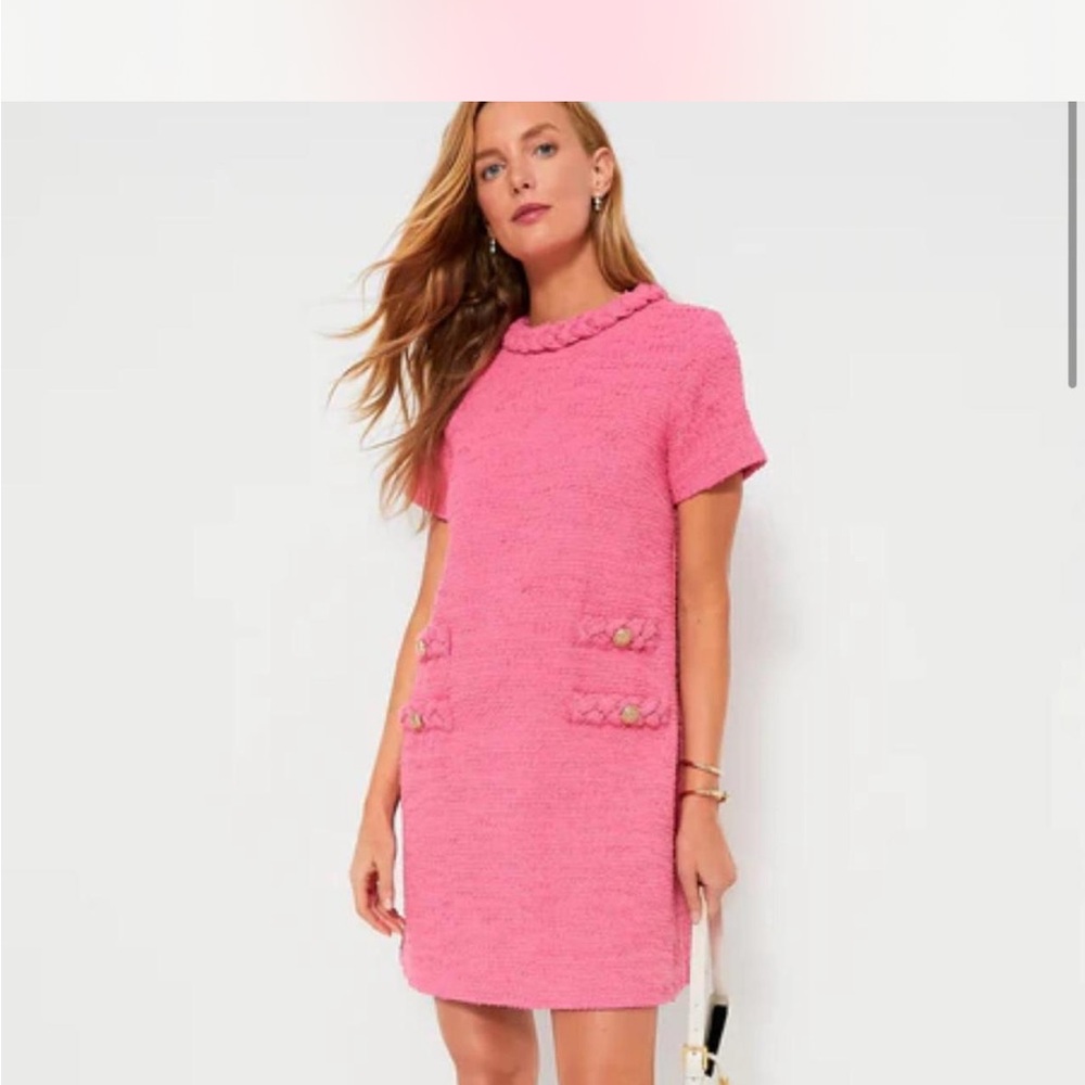Tuckernuck Elegant Pink Tweed Dress